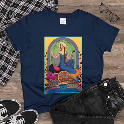 December & Tanzanite (from the Gem Series) by Sofia Chiostri Women's Midweight Cotton Tee