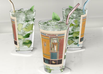 Pompeii Wall  Pl.20 by Victor Steeger Glass, 16oz