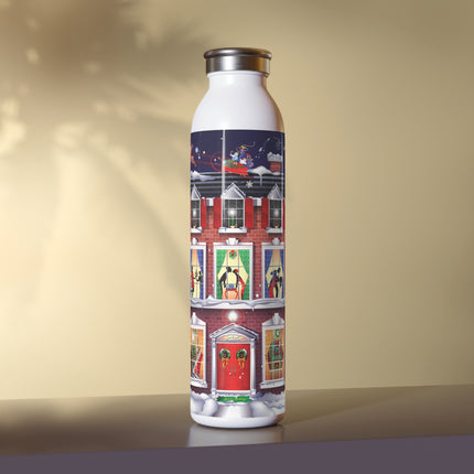 A Christmas Eve Celebration Slim Water Bottle