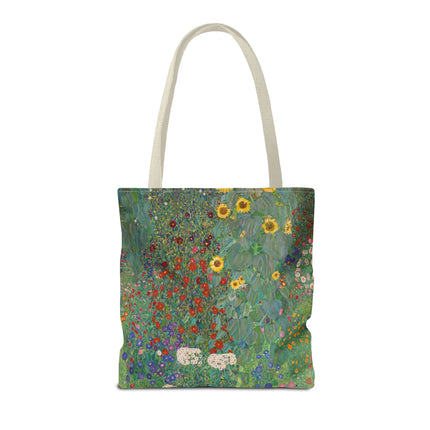 Farm Garden with Sunflowers by Gustav Klimt Tote Bag (AOP)