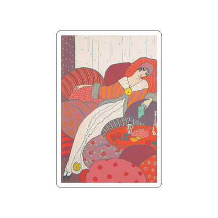 Les Coussins by Georges Lepape Die-Cut Stickers (5 Sizes)
