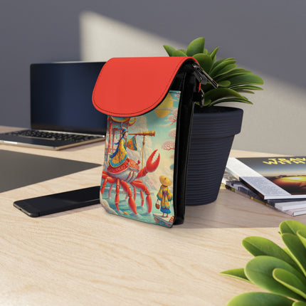 The Celestial Crab Navigator Small Cell Phone Wallet