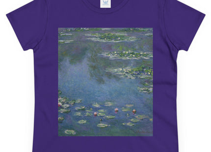 Water Lilies by Claude Monet Women's Midweight Cotton Tee