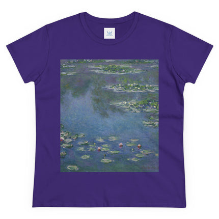 Water Lilies by Claude Monet Women's Midweight Cotton Tee