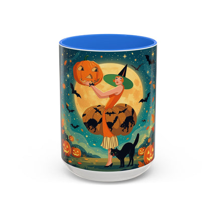 🦇🎃 The Witch Of Batwing Pumpkin Hollow Colorful Mug – Moonlit Halloween Charm