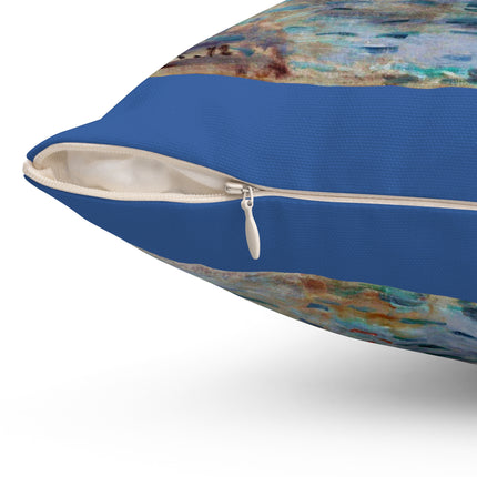 Sunrise by Claude Monet Spun Polyester Square Pillow