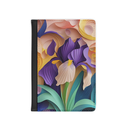 The Elegant Iris Flower Passport Cover