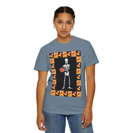 Candy Corn Skeleton Unisex Garment-Dyed T-shirt