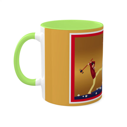 Crack-Up Comedy: The Great Egg Duel Colorful Mugs, 11oz