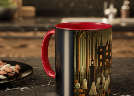 Ghostly Welcome – A Halloween Night Colorful Mugs (11oz, 15oz)