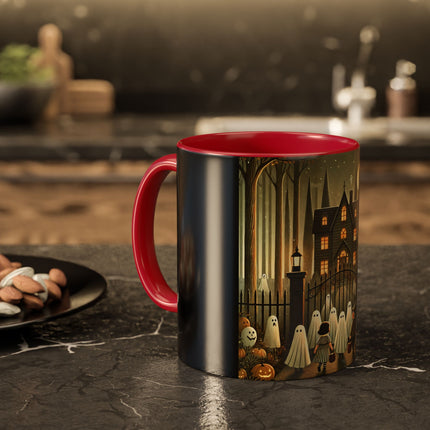 Ghostly Welcome – A Halloween Night Colorful Mugs (11oz, 15oz)