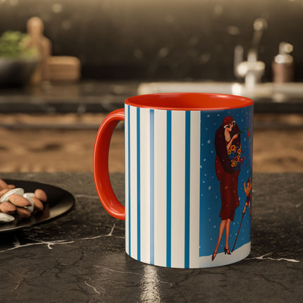 Snowfall & Couture Colorful Mugs (11oz, 15oz)