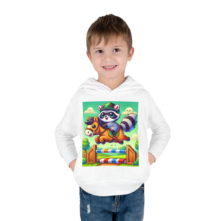 Raccoon Rider Toddler Pullover Fleece Hoodie