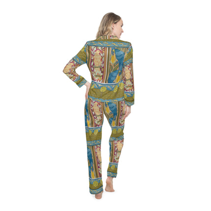 Eagle and Oak, Macaws and Corn by Maurice Pillard Verneuil Women’s Satin Pajamas
