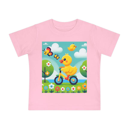 Duckling Riding a Bike Baby T-Shirt – A Joyful Little Ride