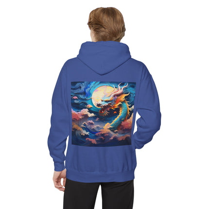 A Dragon's Ascent Unisex Garment-Dyed Hoodie
