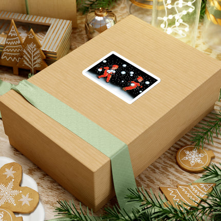Festive Snowball Kiss-Cut Stickers (4 Sizes)