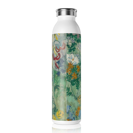 Flowers by August Babberger Slim Water Bottle