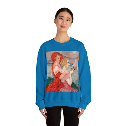 Sur la Route d'Anacapri by Gerda Wegener Heavy Blend™ Crewneck Sweatshirt