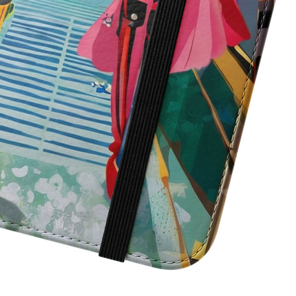 🤖🌆 Cyber Punk Robot Models Flip Case – Futuristic Fashion & Neon Elegance