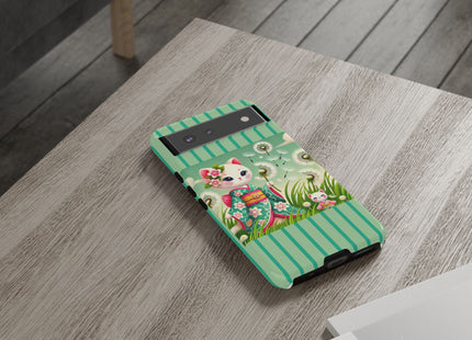 Geisha Kitten and the Dandelion Phone Cases