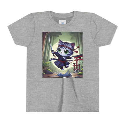 Moonlit Samurai Kitty Youth Short Sleeve Tee