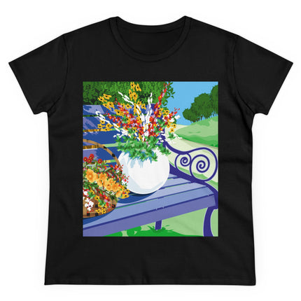 Blooming Harmony Women's Midweight Cotton Tee