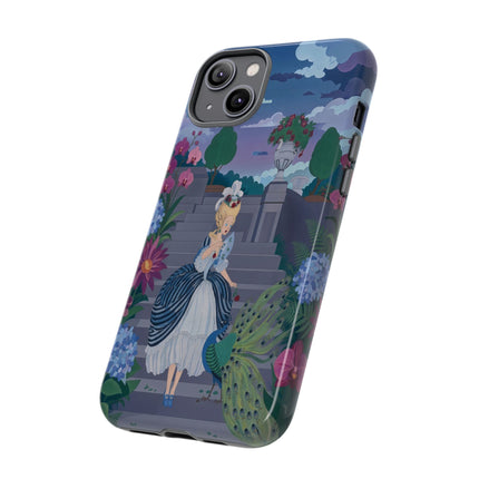 🦚🌸 The Peacock Garden Terrace Phone Case – Art Deco Floral Elegance