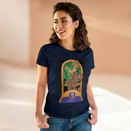 October & Opal, Tourmaline (from the Gem Series) by Sofia Chiostri Women's Midweight Cotton Tee