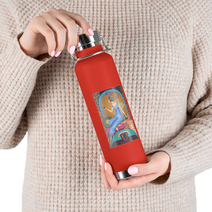 September & Sapphire (from the Gem Series) by Sofia Chiostri Copper Vacuum Insulated Bottle, 22oz
