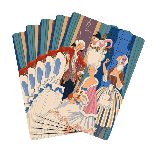 🌸🐶 The Lady Of The Extraordinary Coiffure Playing Cards – Art Deco Rococo Elegance