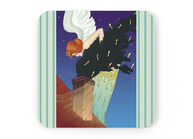 The Christmas Angel Cork Back Coaster