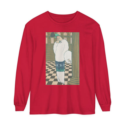 Les Hermines by Georges Lepape Garment-dyed Long Sleeve T-Shirt