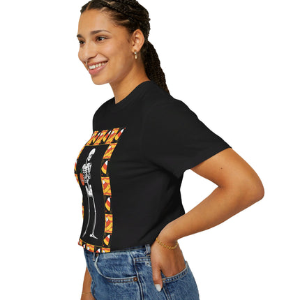 Candy Corn Skeleton Unisex Garment-Dyed T-shirt