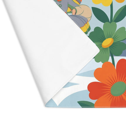 🌼❄️ The Winter Flower Dancer Placemat – Art Deco Floral Whimsy