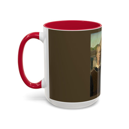 American Gothic by Grant Wood Colorful Mugs (11oz, 15oz)