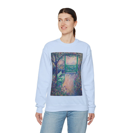 The Artist’s Garden (The Green Chair) by Theodore Earl Butler Heavy Blend™ Crewneck Sweatshirt