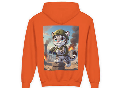 Snow Leopard Lookout Youth Heavy Blend Hooded Sweatshirt