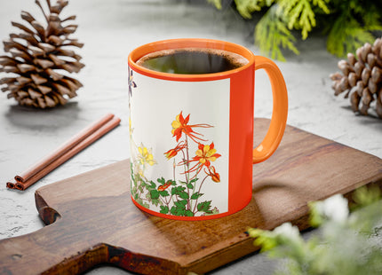 Aquilegia Flowers by Tanigami Kônan Colorful Mugs (11oz, 15oz)