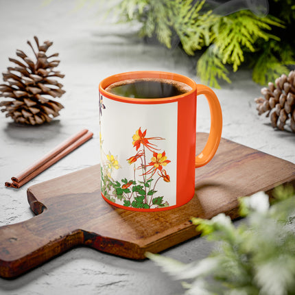 Aquilegia Flowers by Tanigami Kônan Colorful Mugs (11oz, 15oz)