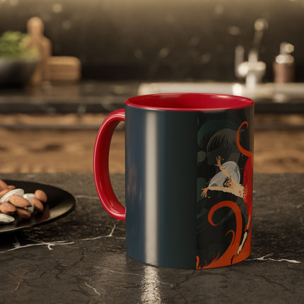 Flame of the Tempest Colorful Mugs – Fiery Storm & Dramatic Elegance