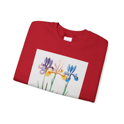 Blue Iris by Anselmus Boëtius de Boodt Heavy Blend™ Crewneck Sweatshirt
