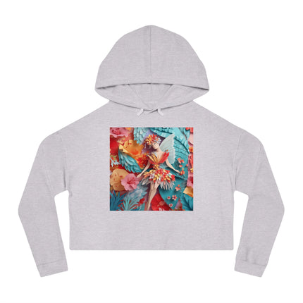 Hibiscus Fairy Women’s Cropped Hooded Sweatshirt