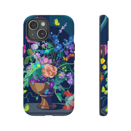 Midnight Floral Reverie Phone Case – Vibrant Bloom & Enchanted Beauty