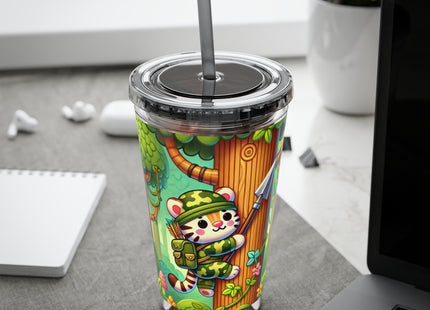 Stealthy Stripes Sunsplash Tumbler with Straw, 16oz