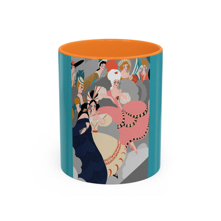 Celestial Masquerade Colorful Mugs – Theatrical Elegance & Floating Whimsy