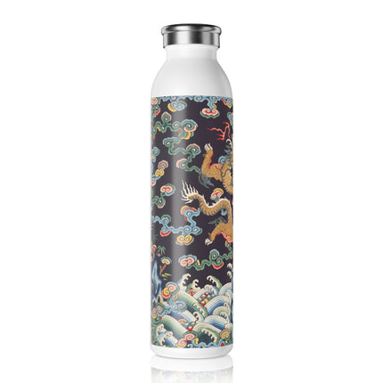Rank Badge with Dragon with Deer Hooves Slim Water Bottle
