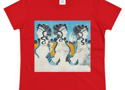 Reproduction of Ladies in Blue by Emile Gilliéron Women's Midweight Cotton Tee