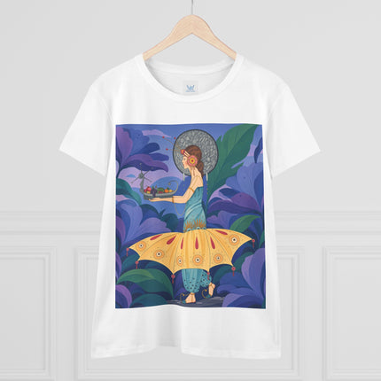 🦋🌿 The Butterfly Garden Offering Cotton Tee – Art Deco Botanical Fantasy