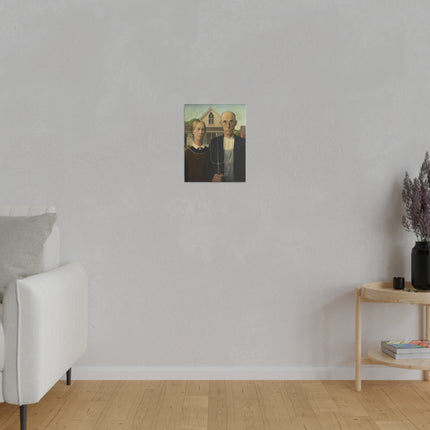 American Gothic by Grant Wood Matte Canvas, Stretched, 0.75"